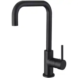 Смеситель для кухни Aquatek Вега AQ1080MB поворотный излив, Черный матовый