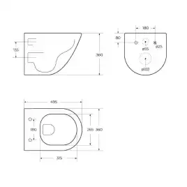 Подвесной унитаз BelBagno AMANDA BB051CHR, безободковый, Белый