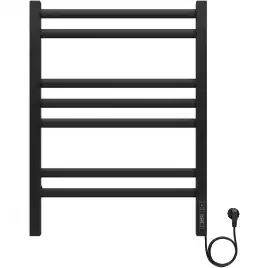 Полотенцесушитель электрический 50х70 Aquatek Поларис П7 AQ EL KO0770BL, диммер справа, Черный матовый