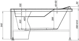 Фронтальная панель Aquanet West/Largo 120