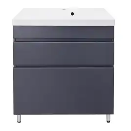 Тумба с раковиной Azario Эстима 80 CS00094597, напольная, Графит