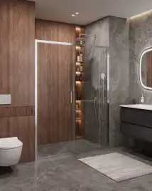 Душевая дверь CEZARES MOLVENO-BF-1-140-C-Cr-IV стекло Прозрачное, профиль Хром