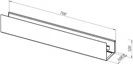 Полка Aquanet Магнум Н 70x12 белая матовая, с крючками, 341540