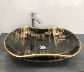 Раковина накладная CeramaLux 660х420х120 7097, цвет Разноцветный