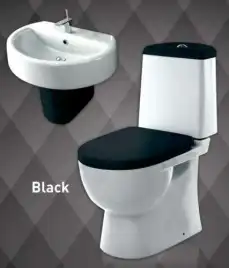 Унитаз-компакт Sanita Luxe Best с быстросъемным сидением микролифт и черной крышкой