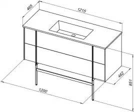 Тумба под раковину Allen Brau Reality 120 1.32008.PWM папирус матовый
