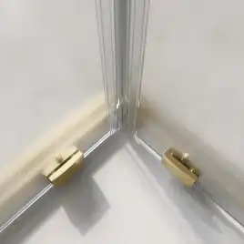 Душевой уголок BelBagno LUCE-A-2-90-P-ORO стекло рифленное матовое, профиль Золото глянцевое