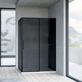 Душевой уголок Vincea Slim Soft 120х90 VSR-1SS9012CGB, дверь раздвижная, профиль черный, стекло тонированное