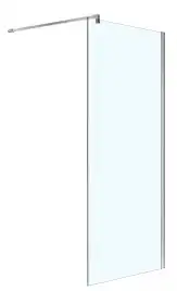 Душевая перегородка Azario CHICAGO 120 см, AZ-NAR6310 1200, профиль Серебро, стекло Прозрачное