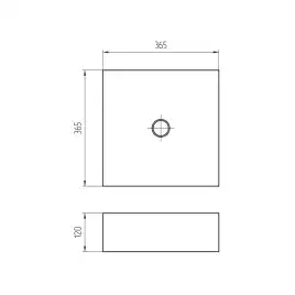 Раковина AVS Мюзикл 37x37 белая, рифленая