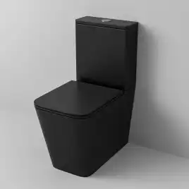 Напольный унитаз Grossman GR-4418BMSQ безободковый, смыв торнадо, Черный матовый