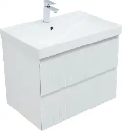 Тумба под раковину Aquanet Альтера 70 белый матовый, подвесная, 337155