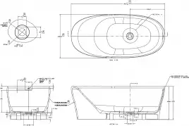 Ванна из искусственного камня Allen Brau 170x80 Solid Stone Krion Neo 2.35001.21, белая матовая