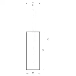 Ершик напольный AVS 818-036-CR хром