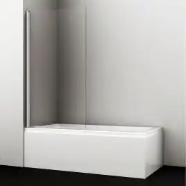 Шторка для ванны WasserKRAFT Berkel 48P 80 см, 48P01-80, профиль Хром, стекло Прозрачное