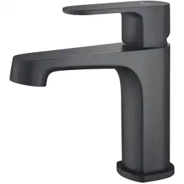 Смеситель для раковины Aquatek Оберон AQ1210MB, однорычажный, цвет Черный матовый