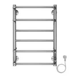 Полотенцесушитель электрический 40х80 Azario Milan П6 AZ90846, диммер справа, Хром