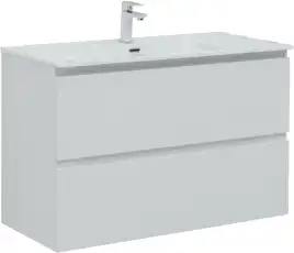 Тумба под раковину Aquanet Джейн 2.0 100 белый сатин