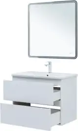 Тумба под раковину Aquanet Эмбер 80 белый матовый 330467