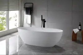 Ванна из искусственного камня Vincea 170х75 VBT-4S01MW отдельностоящая, Белая матовая