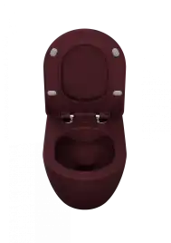 Унитаз подвесной безободковый Creavit Free FE322-11BR00E-0000 с сиденьем микролифт Берри матовый