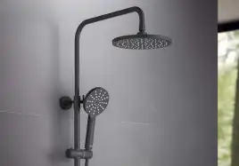 Душевая система Aquatek ЕВРОПА AQ2343MB с термостатом, Черный матовый