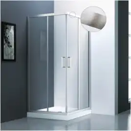 Душевой уголок Veconi Rovigo RV-83 80х80х195, профиль Брашированный алюминий, стекло прозрачное (RV83-80-01-C5)