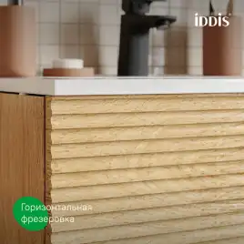 Тумба с раковиной IDDIS Bild 80, подвесная, Дуб светлый, BIL80V0i95K