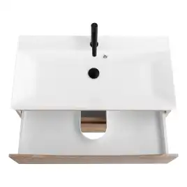 Тумба под раковину BelBagno MARINO-800-2C-SO-WO-P подвесная Rovere Bianco