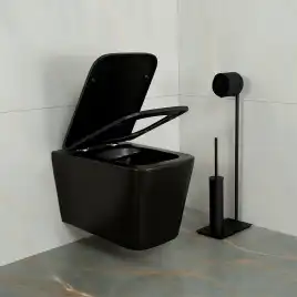 Унитаз подвесной AVS Куб 801-0035-P-R-MB безободковый, черный матовый