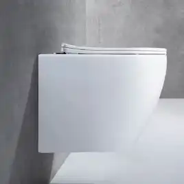 Унитаз подвесной CeramaLux 2196-1 с сиденьем микролифт Белый