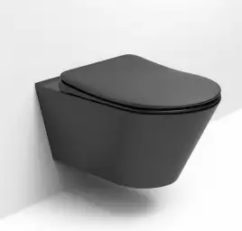 Унитаз подвесной Logan L3W(Black) AVVA без сидения, 530x335мм с Rimless, черный (288926)