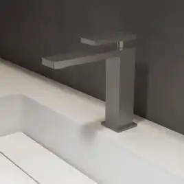 Смеситель для раковины Vincea Dice VBF-2DS1GM однорычажный, вороненая сталь