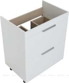 Тумба под раковину Aquanet Ирис new 70 белый глянец (2 ящика) 310153