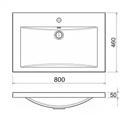 Тумба с раковиной Azario KANTRI 80/3Н CS00097257, напольная с раковиной Фостер 80, белая