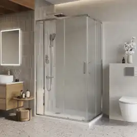 Душевой уголок BelBagno LUCE-AH-21-110/80-C-Cr стекло прозрачное, профиль Хром