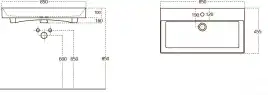 Раковина Sanovit Slim Synergy 85 17085 черный матовый