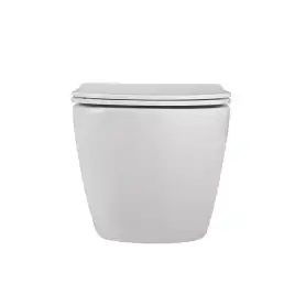 Подвесной унитаз ABBER Bequem AC1100 белый, безободковый, с сиденьем микролифт