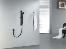 Душевой гарнитур Aquatek ЛИРА AQ2018MB, Черный матовый