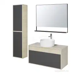 Зеркало Aquaton Лофт Урбан 100х80 1A248002LQX50 без подсветки, Дерево светлое