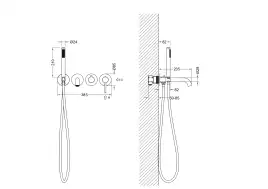 Смеситель для ванны Aquatek Европа AQ1344CR, Хром
