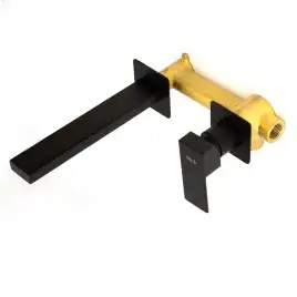 Смеситель для раковины AVS Cube 811-202-MB встраиваемый, с внутренней частью, черный матовый