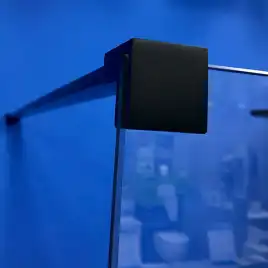 Душевая перегородка AVS Walk In 100 профиль черный, стекло прозрачное, 803-0014-200-10-BM-T