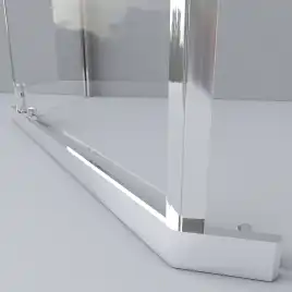 Душевой уголок Vincea Stresa 100х100 VSP-1S100CLG, дверь распашная, профиль брашированное золото, стекло прозрачное