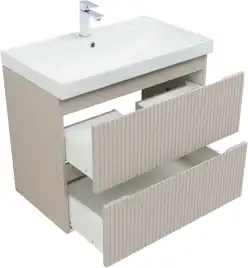 Тумба под раковину Aquanet Джейн (Flat) 80 бежевый, 343977