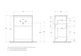 Тумба под раковину BelBagno KRAFT39-600/390-2C-PIA-RT напольная Rovere Tabacco
