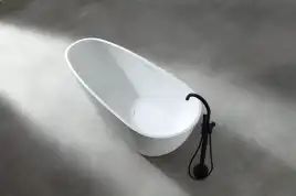 Ванна  Abber Dortmund 170х75 AM9911 из искусственного камня, Белая матовая