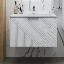 Тумба под раковину Grossman Блисс 70 подвесная, белая матовая (107052)