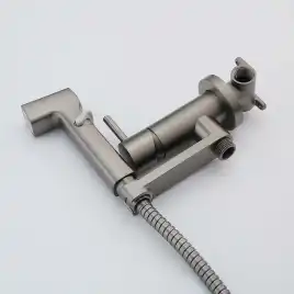 Смеситель с гигиеническим душем Aquatek Ника AQ1819BGM, Оружейная сталь