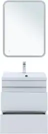 Тумба под раковину Aquanet Нота New 58 2 ящика, белый глянец 335417